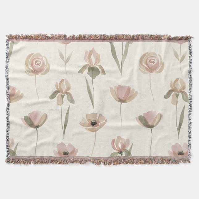 Cobertor de Lançamento Elegância Floral (Frente)
