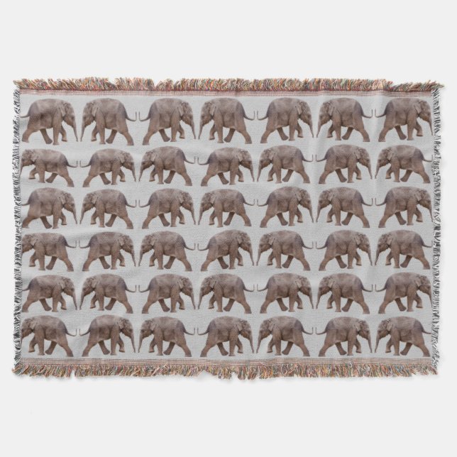 Cobertor de lançamento Frenesi de Elefante Bebê (C (Frente)