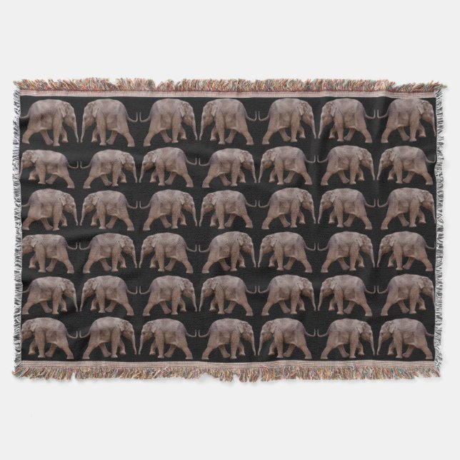 Cobertor de lançamento Frenesi de Elefante Bebê (P (Frente)