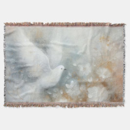 Cobertor de Lançar Floral Pombo de Casamento