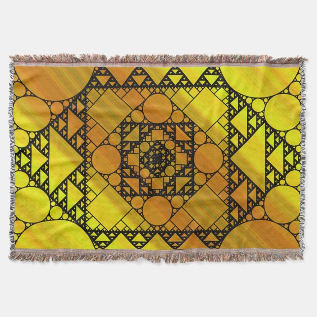 Cobertor de Lançar Geometria Fractal (Frente)