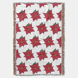 Cobertor de Natal com Poinsettia