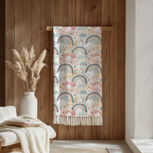 Cobertor de Nuvem Sherpa Tons Pastéis para o Confo (Sherpa Cloud Blanket Pastel Hues for Kids’ Comfort)