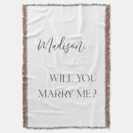 Cobertor de Proposta de Casamento Personalizado 'V