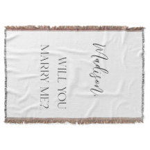Cobertor de Proposta de Casamento Personalizado 'V