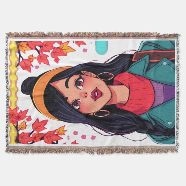 Cobertor de Sherpa Aconchegante – Arte da Garota d (Frente)