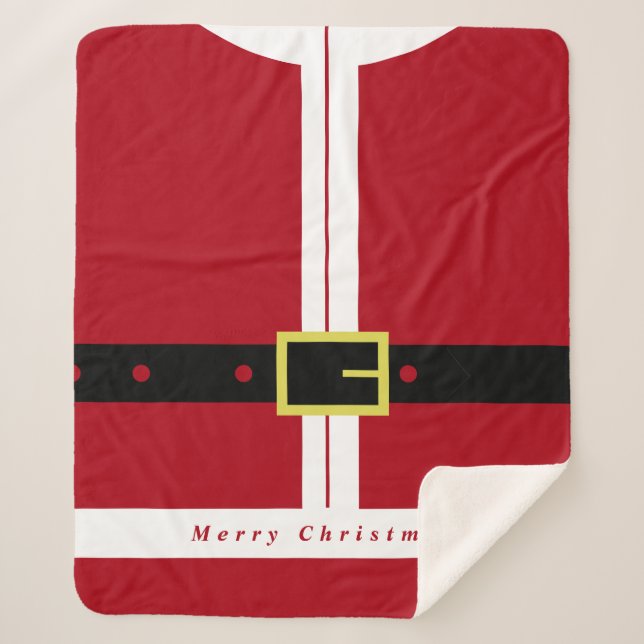 Cobertor de Sherpa do Papai Noel (Frente)