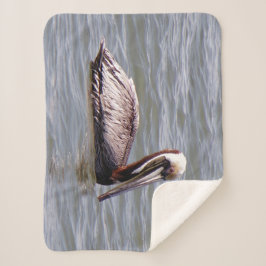 cobertor de sherpa pelicano castanho