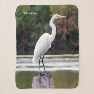 cobertor de Sherpa White Crane