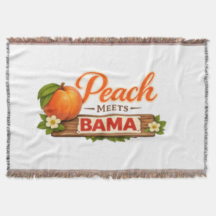 Cobertor de Tecido Peach Meets Bama   Southern Lo
