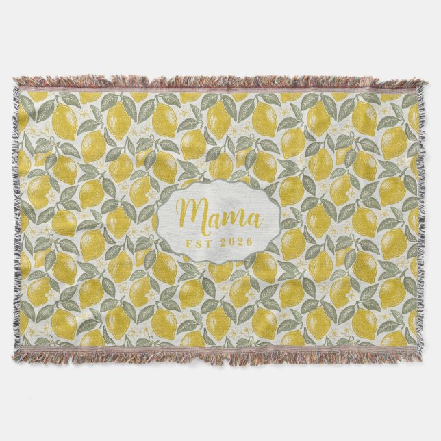 Cobertor de Tecido Personalizado Mama Lemon (Frente)