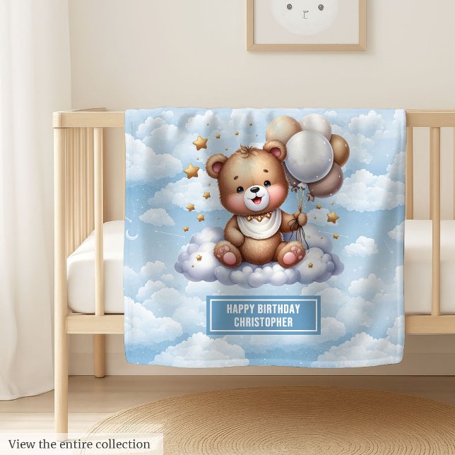 cobertor de ursinhos personalizado para o primeiro (Personalized teddy blanket for baby’s first year)
