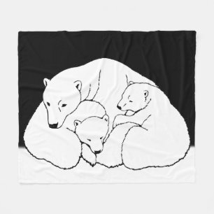 Cobertor de Urso Polar Mãe e Cobertores de Filhote