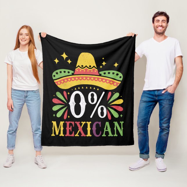 Cobertor De Velo 0% Mexicano Zero Porcento Engraçado Cinco De Maio (In Situ)
