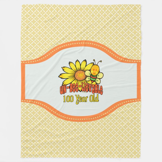 Cobertor De Velo 100º aniversário - Inacreditável aos 100 anos (Frente)