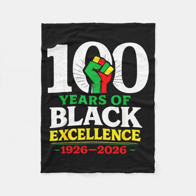 Cobertor De Velo 100 Anos de Excelência Negra Centenário Mês da His (Frente)