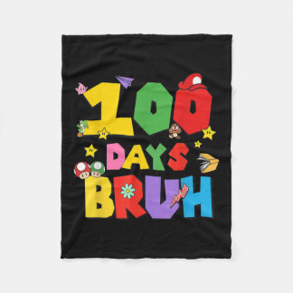 Cobertor De Velo 100 Dias Bruh Funny 100º Dia Da Escola Para Crianç