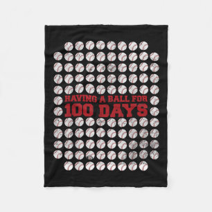 Cobertor De Velo 100 Dias De Basebol Escolar 100º Dia Da Escola