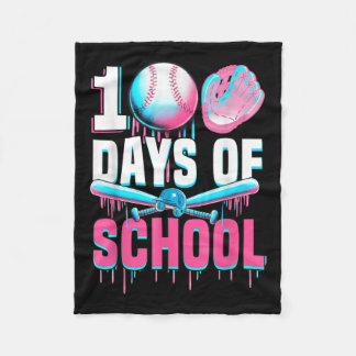 Cobertor De Velo 100 Dias De Bat De Beisebol Escolar 100º Dia De