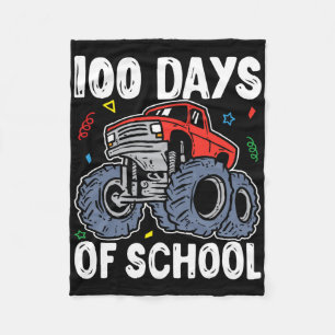 Cobertor De Velo 100 Dias De Caminhão De Monstro Escolar 100.º Dia 