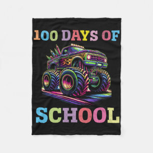 Cobertor De Velo 100 Dias De Caminhão De Monstro Escolar 100.º Dia 