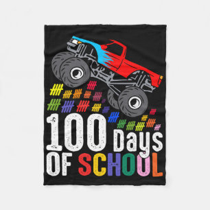 Cobertor De Velo 100 Dias De Caminhão De Monstro Escolar 100.º Dia