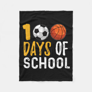 Cobertor De Velo 100 Dias De Escola Futebol Basquetebol