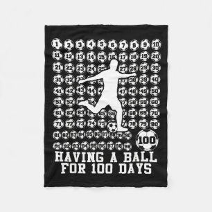 Cobertor De Velo 100 Dias De Escola Futebol Masculino 100º Dia De E
