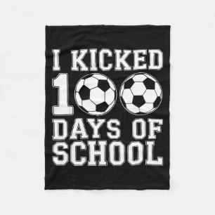 Cobertor De Velo 100 Dias De Escola Futebol Meninos Crianças 100º D
