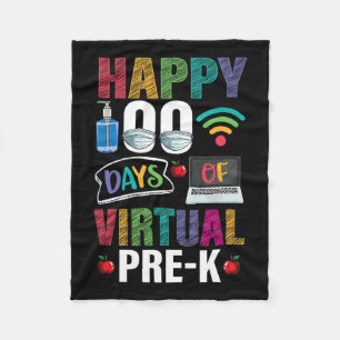 Cobertor De Velo 100 Dias De Professores Pré-k Virtuais