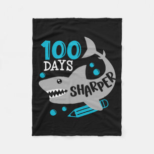 Cobertor De Velo 100 Dias De Sharper Shark 100.º Dia Da Escola Para