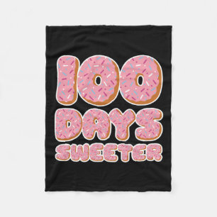 Cobertor De Velo 100 Dias Mais Doce Donut de 100 Dias de Escola Com