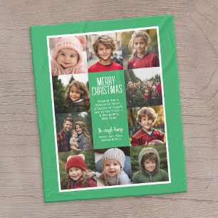 Cobertor De Velo 10 Borda de Colagem de Fotos - Feliz Natal