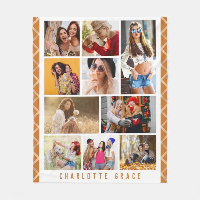 Cobertor De Velo 10 Foto Simples Moderno Nome Mínimo de Xadrez (Frente)