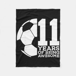 Cobertor De Velo 11 Anos Sendo Incrível Futebol 11º Aniversário _1 