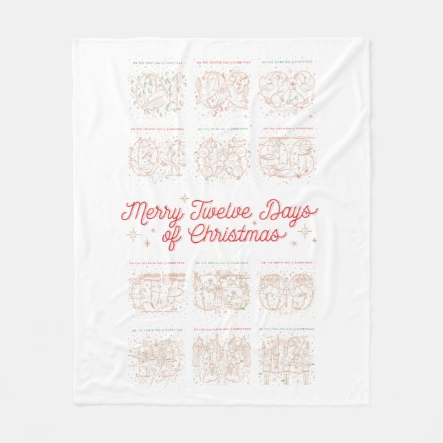 Cobertor De Velo 12 dias de folga de Natal (Frente)