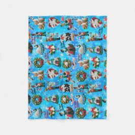 Cobertor De Velo 12 dias de Natal Criança de Ornamentos de Feltro F