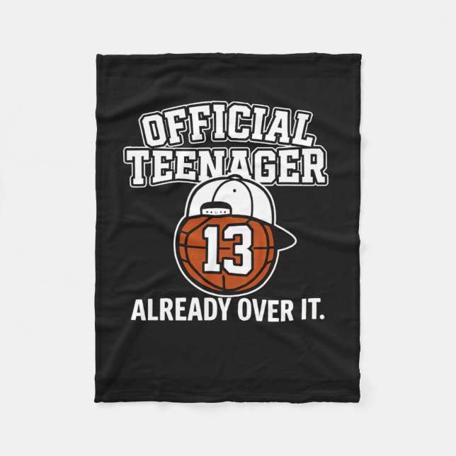 Cobertor De Velo 13th Birthday Official Teenager Funny Teen Sketll  (Frente)