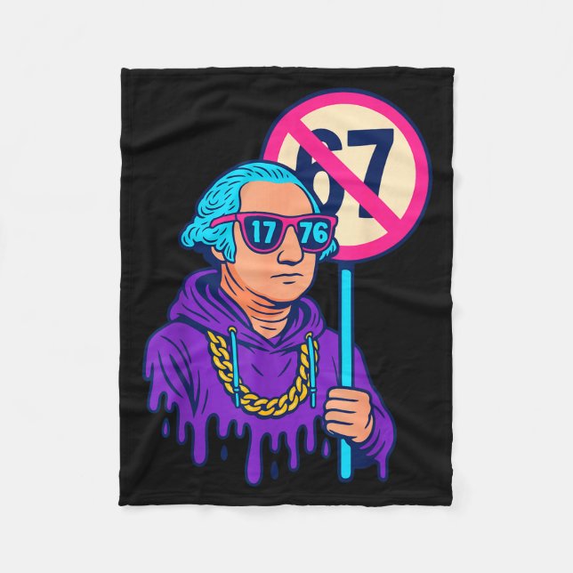 Cobertor De Velo 1776 Mais de 67 Meme Engraçado George Washington D (Frente)
