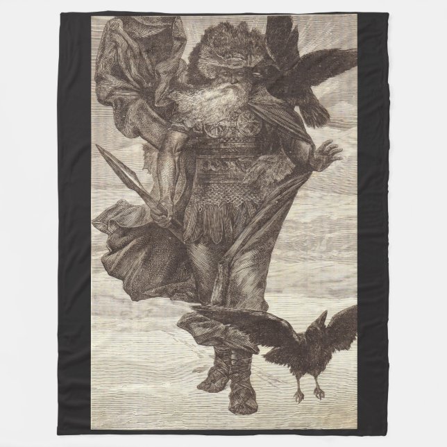 Cobertor De Velo 1871 Odin, Deus Nórdico da Sabedoria (Frente)