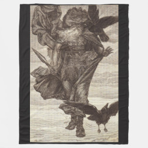 Cobertor De Velo 1871 Odin, Deus Norse da Sabedoria