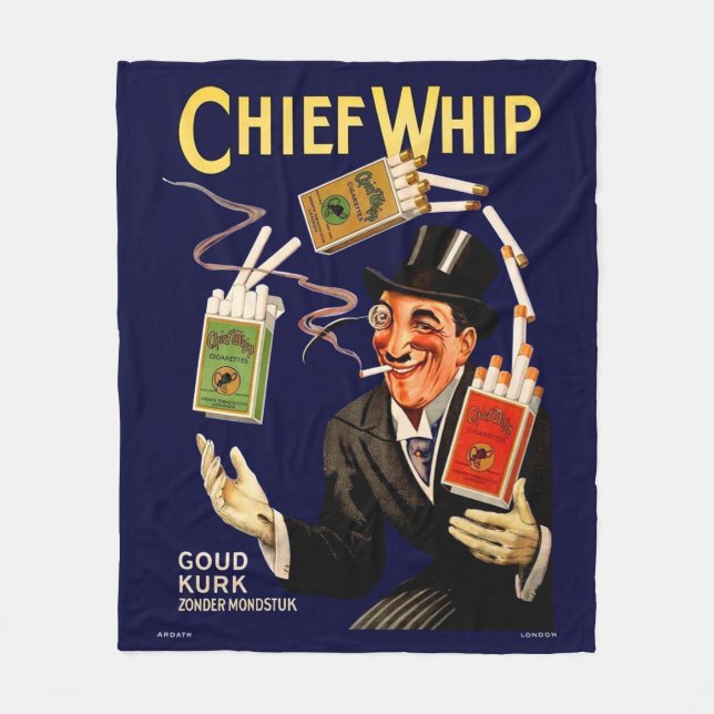 Cobertor De Velo 1920-chefe de chicote e cigarros-chefe (Frente)