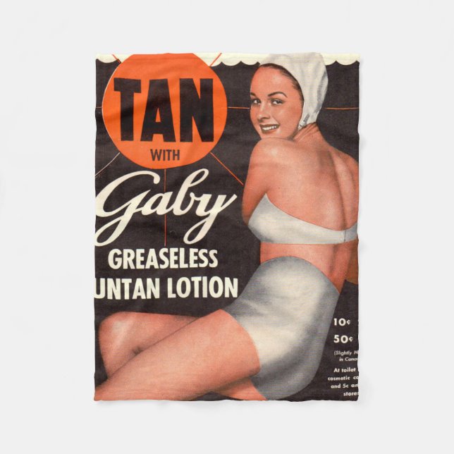 Cobertor De Velo 1950 Gaby Suntan Lotion e (Frente)