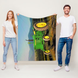Cobertor De Velo 1962 Grande Trator Verde Cozy Fleece Blanket