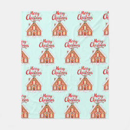 Cobertor De Velo 2026 Christmas House Fleece Blanket