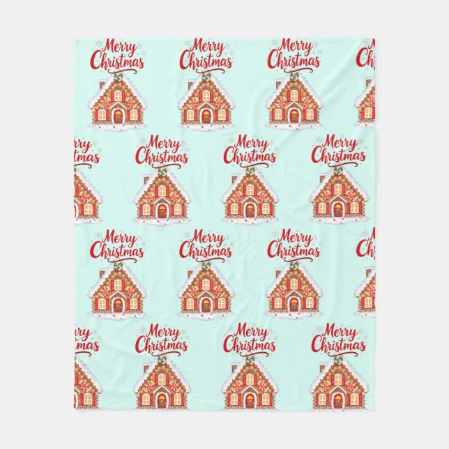 Cobertor De Velo 2026 Christmas House Fleece Blanket (Frente)