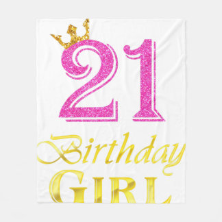 Cobertor De Velo 21st Birthday Girl Princess Shirt 21 Years Old 21s