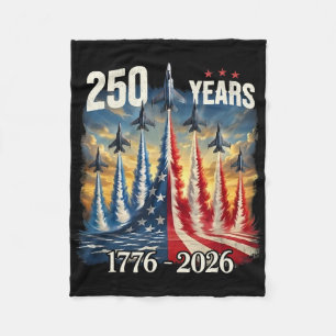 Cobertor De Velo 250 Anos 1776-2026 Jatos de Combate Bandeira dos E