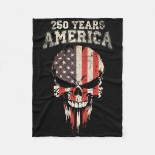 Cobertor De Velo 250 Anos América 4 de Julho Bandeira EUA Caveira