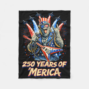 Cobertor De Velo 250 Anos De Merica Bigfoot Rock Caça Avião 4º O